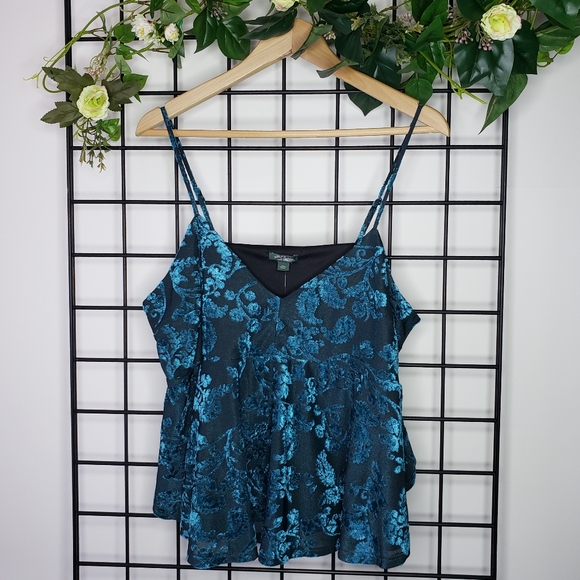 wild fable Tops - ⭐3/$20 Wild Fable Blue Velvet Crop Top